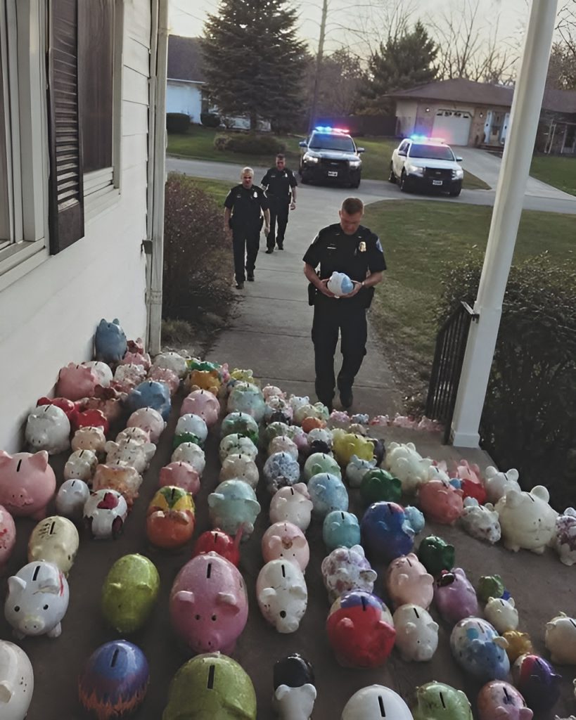 My 6-Year-Old Son Donated His Savings to Help an Elderly Neighbor — The Next Morning, Our Yard Was Covered in Piggy Banks