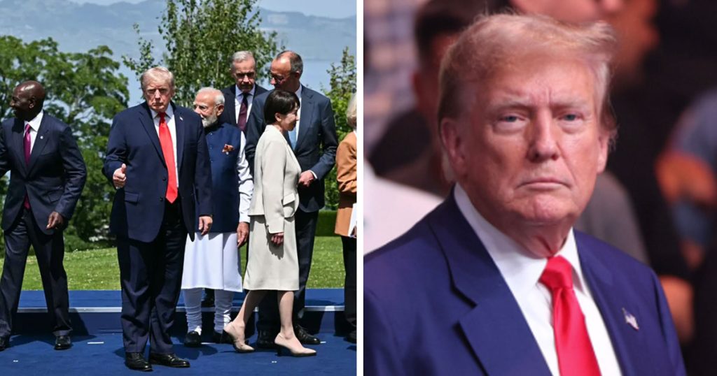 Donald Trump sparks hilarious reaction over group photo with world leaders at G7 summit
